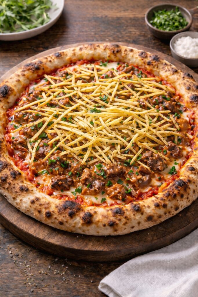 Beef Stroganoff Pizza