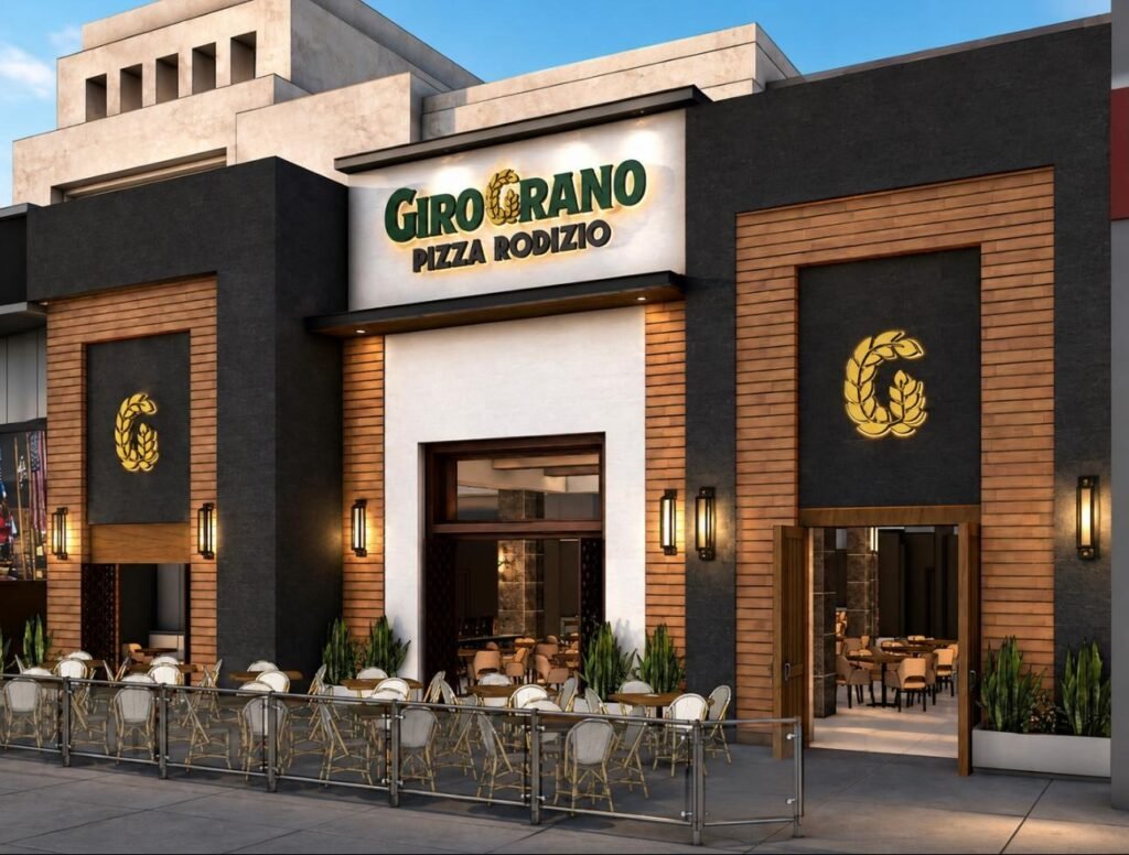 Front view of the Girograno pizzeria